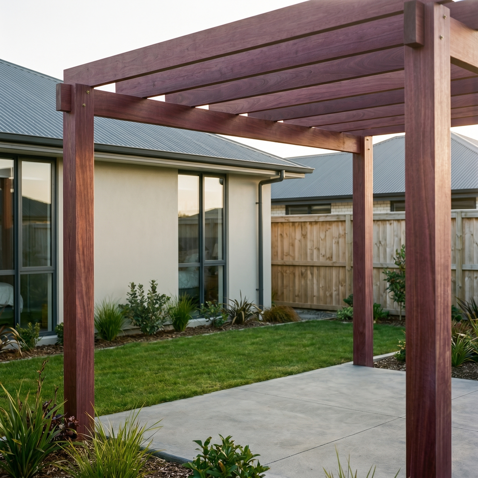 Purpleheart timber grain